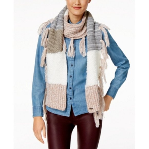 Steve Madden Block Party Scarf in Blush - Picture 1 of 5